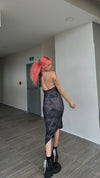 OBSIDIAN MESH DRESS- BLACK