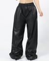 LEATHER MAXI PANT - BLACK
