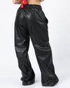 LEATHER MAXI PANT - BLACK