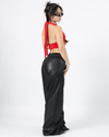 LEATHER MAXI PANT - BLACK