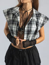 CAMISA CROPPED - SQUARES