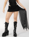 MESH MINI SKIRT - BLACK