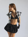 CAMISA CROPPED - SQUARES