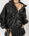 LEATHER JACKET - BLACK