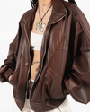 LEATHER JACKET - BROWN