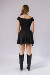 MINI DRESS ASYMETRIC - BLACK