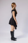 MINI DRESS ASYMETRIC - BLACK