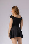 MINI DRESS ASYMETRIC - BLACK