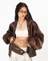 LEATHER JACKET - BROWN
