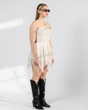 LACE ASYMMETRIC DRESS - CREMA