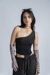 ASYMMETRIC TOP PANTHER - BLACK