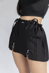 STRIPS MINI SKIRT - BLACK