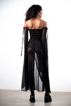 VEIL MESH DRESS- BLACK