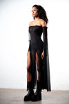 VEIL MESH DRESS- BLACK