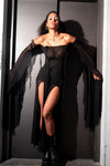 VEIL MESH DRESS- BLACK